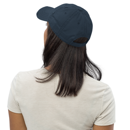 'Detroit Michigan' Distressed Dad Hat (w/Michigan Outline)