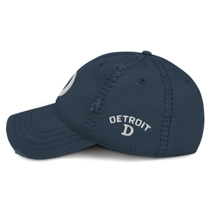 Detroit 'Old French D' Distressed Dad Hat (w/ Side Design)