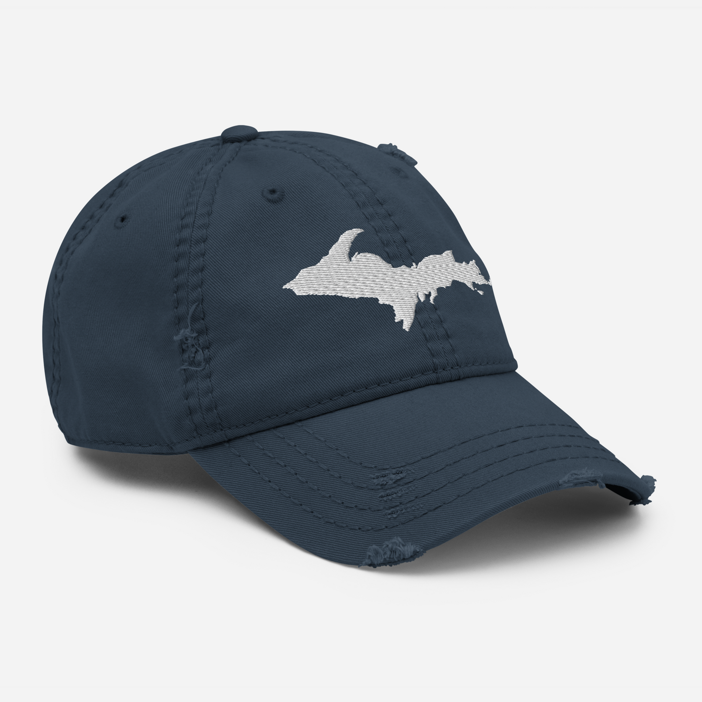 Michigan Upper Peninsula Distressed Dad Hat (w/ UP Outline)