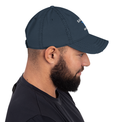 'Saginaw Michigan' Distressed Dad Hat (w/ Michigan Outline)