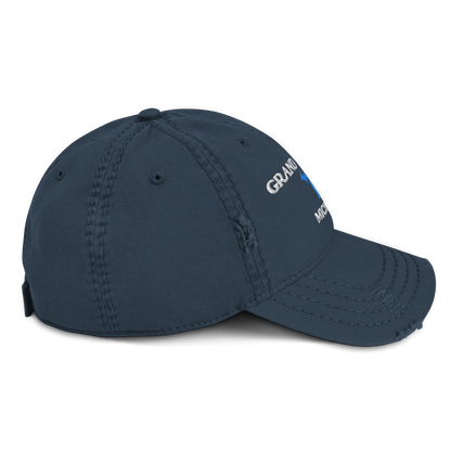 'Grand Marais Michigan' Distressed Dad Hat (w/ Michigan Outline)