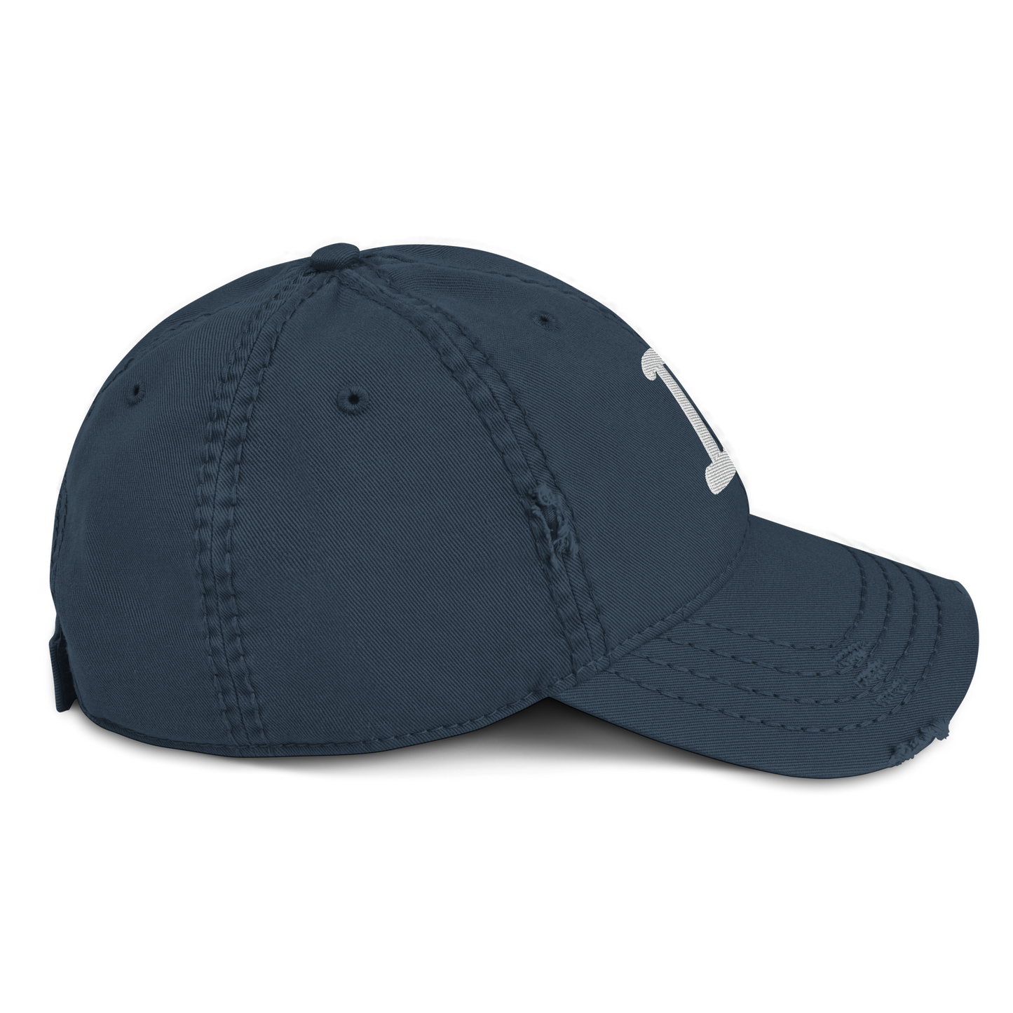 Detroit 'Old French D' Distressed Dad Hat (w/ Side Design)