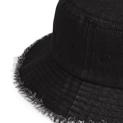 Detroit 'Old French D' Distressed Denim Hat | Azure Embroidery