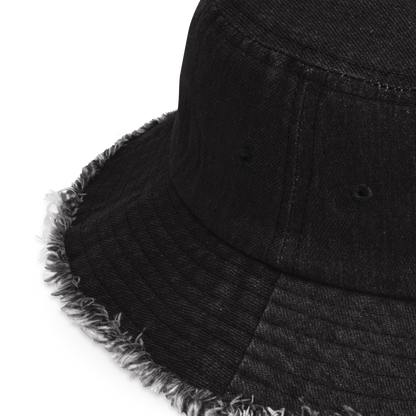 Michigan Upper Peninsula Distressed Denim Hat (w/ UP Outline)