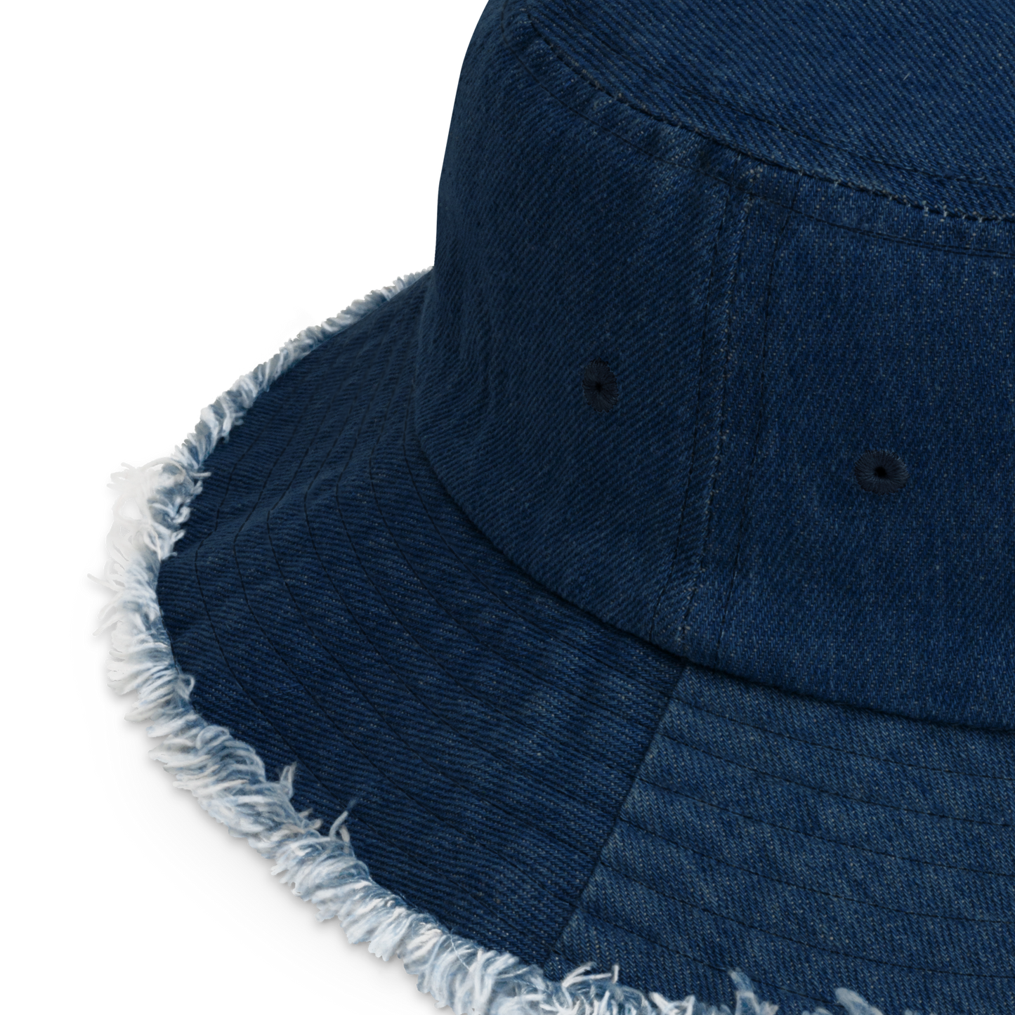 Michigan Upper Peninsula Distressed Denim Hat (w/ Pink UP Outline)