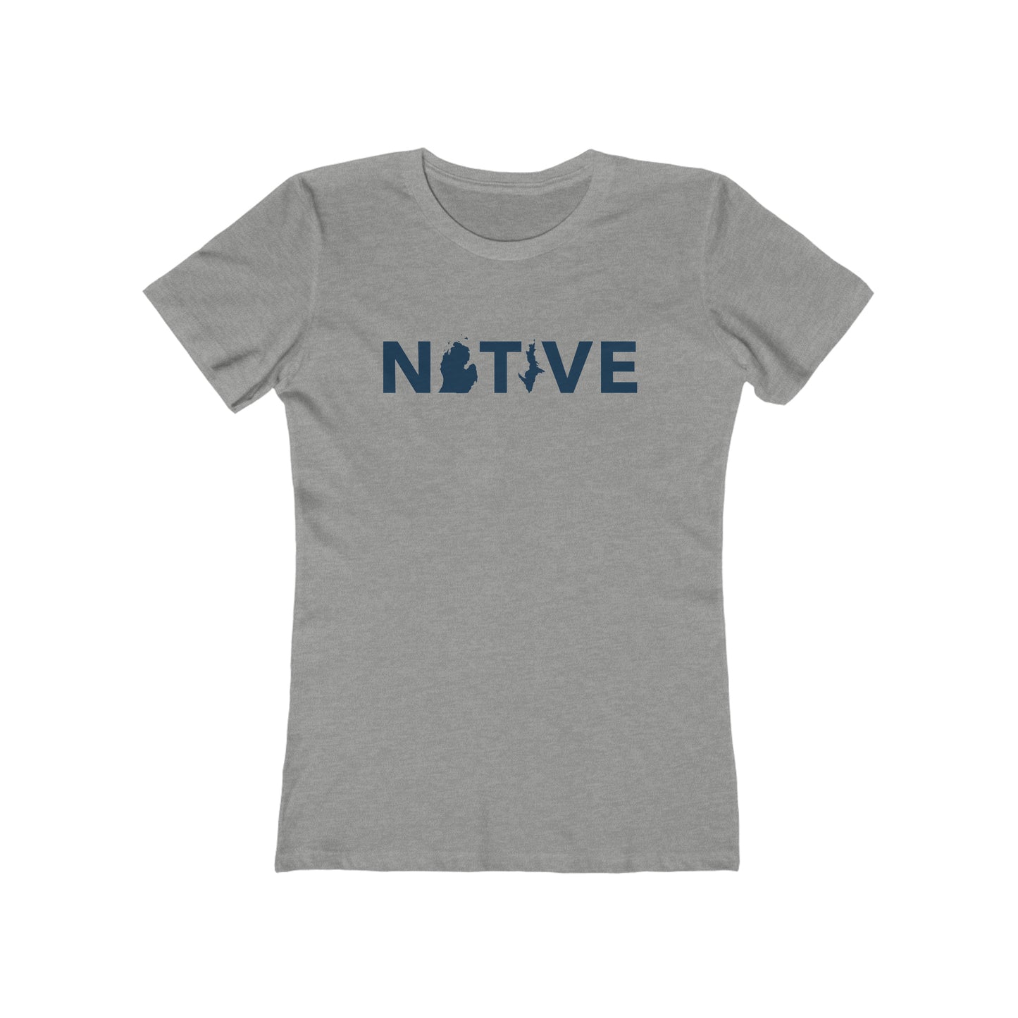 Michigan 'Native' T-Shirt (Geometric Sans Font) | Women's Boyfriend Cut