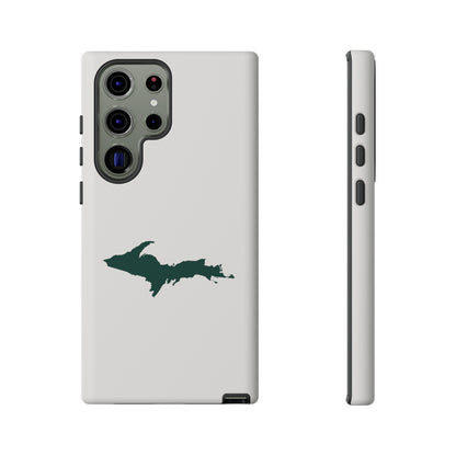 Michigan Upper Peninsula Tough Phone Case (Birch Bark White w/ Green UP Outline) | Samsung & Pixel Android