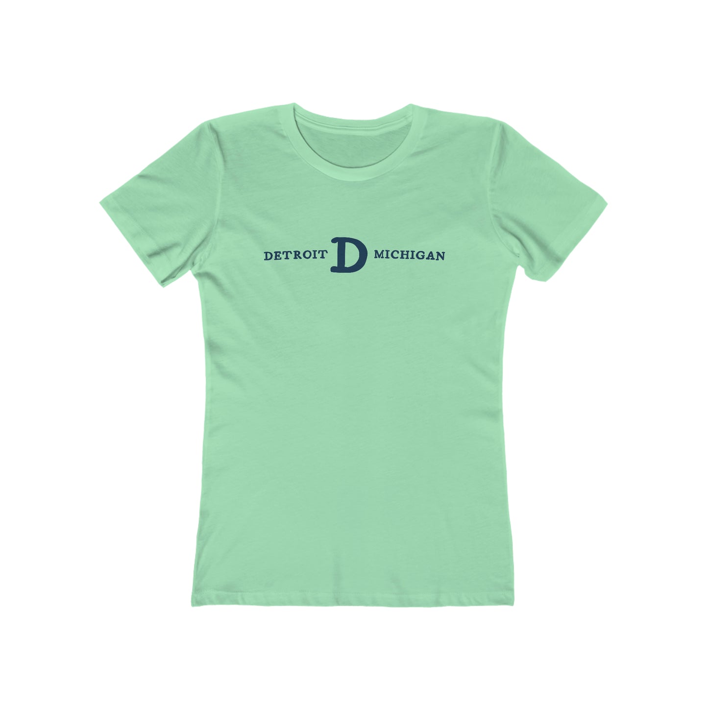 'Detroit Michigan' T-Shirt (Old French Font) | Women's Boyfriend Cut