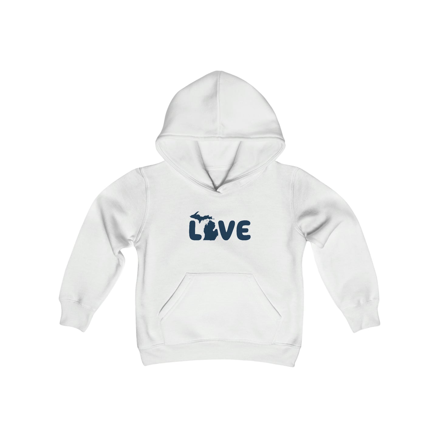 Michigan 'Love' Hoodie (Rounded Children's Font) | Unisex Youth