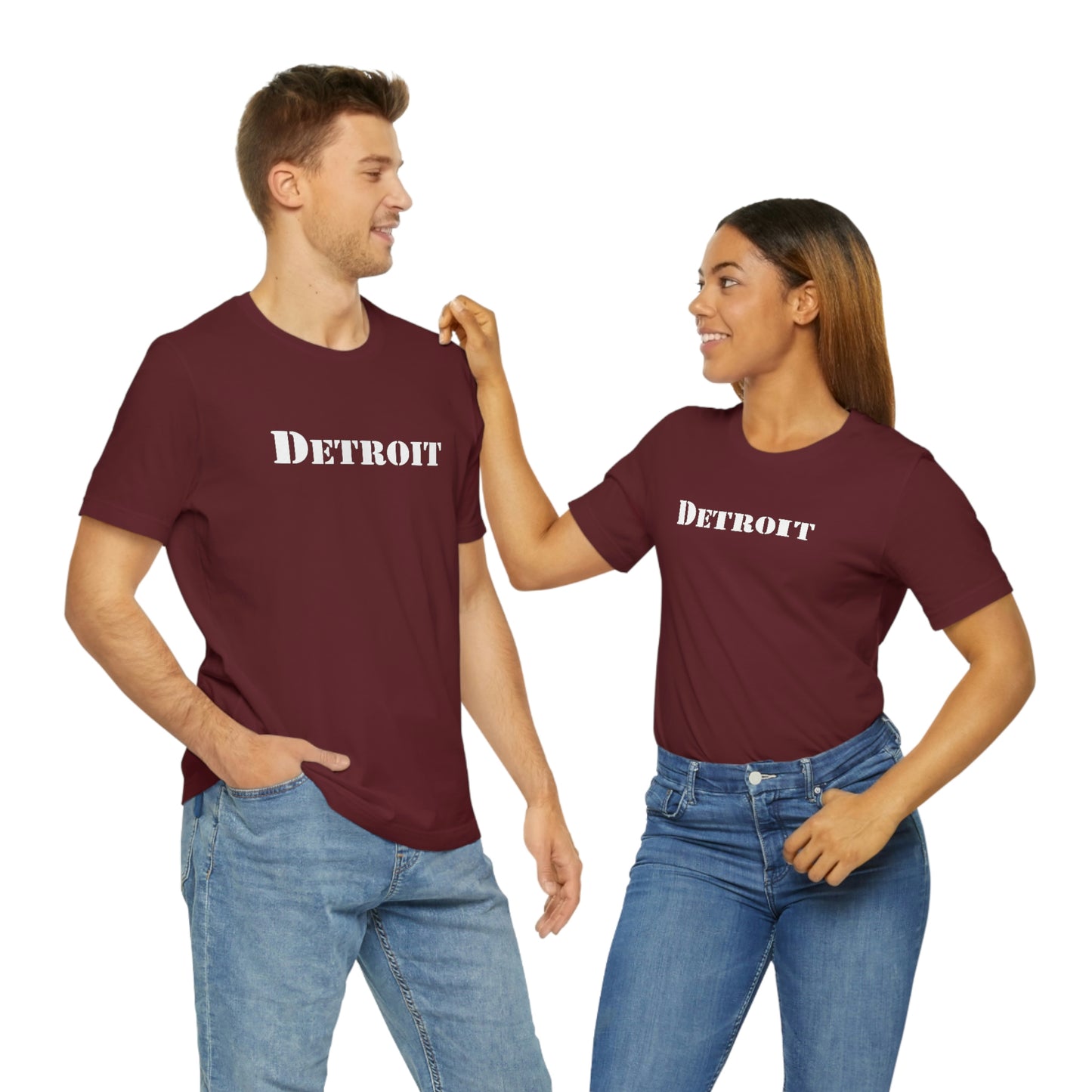 'Detroit' T-Shirt (Army Stencil Font) | Unisex Standard Fit