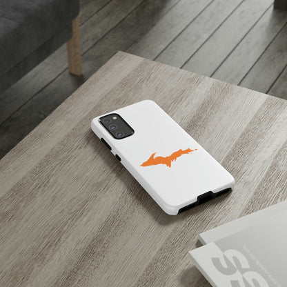 Michigan Upper Peninsula Tough Phone Case (w/ Orange UP Outline) | Samsung & Pixel Android