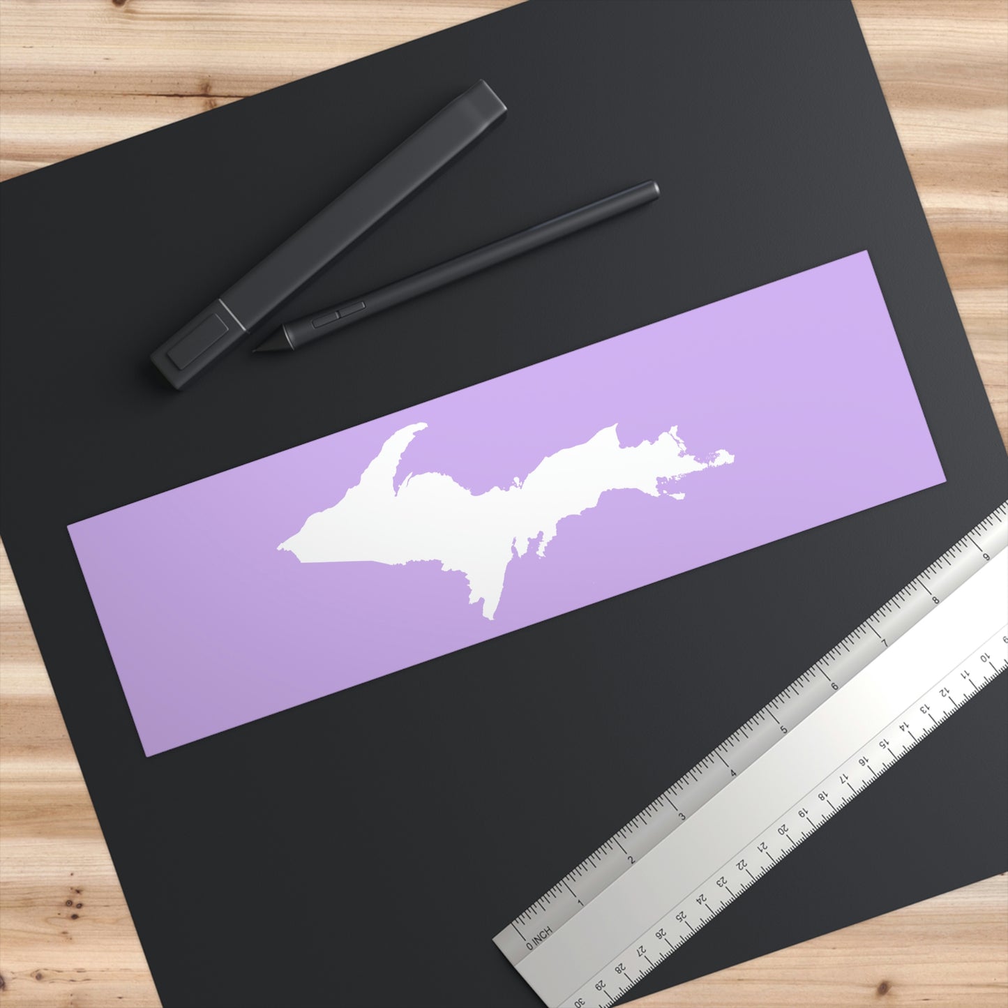 Michigan Upper Peninsula Bumper Sticker (w/ UP Outline) | Lavender Background