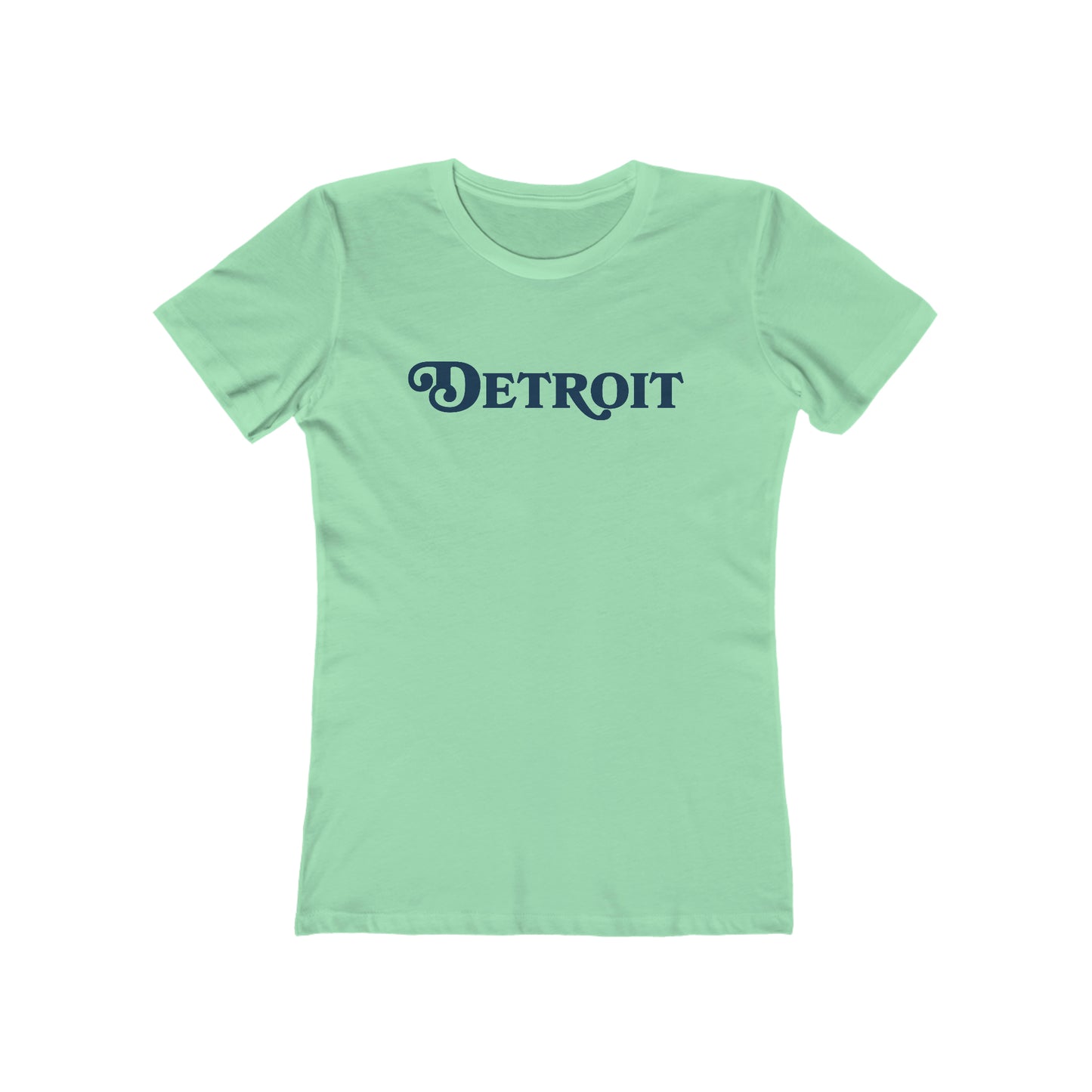 'Detroit' T-Shirt (Sloped Roman Font) | Women's Boyfriend Cut