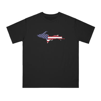 Michigan Upper Peninsula T-Shirt (w/ UP USA Flag Outline) | Organic Unisex