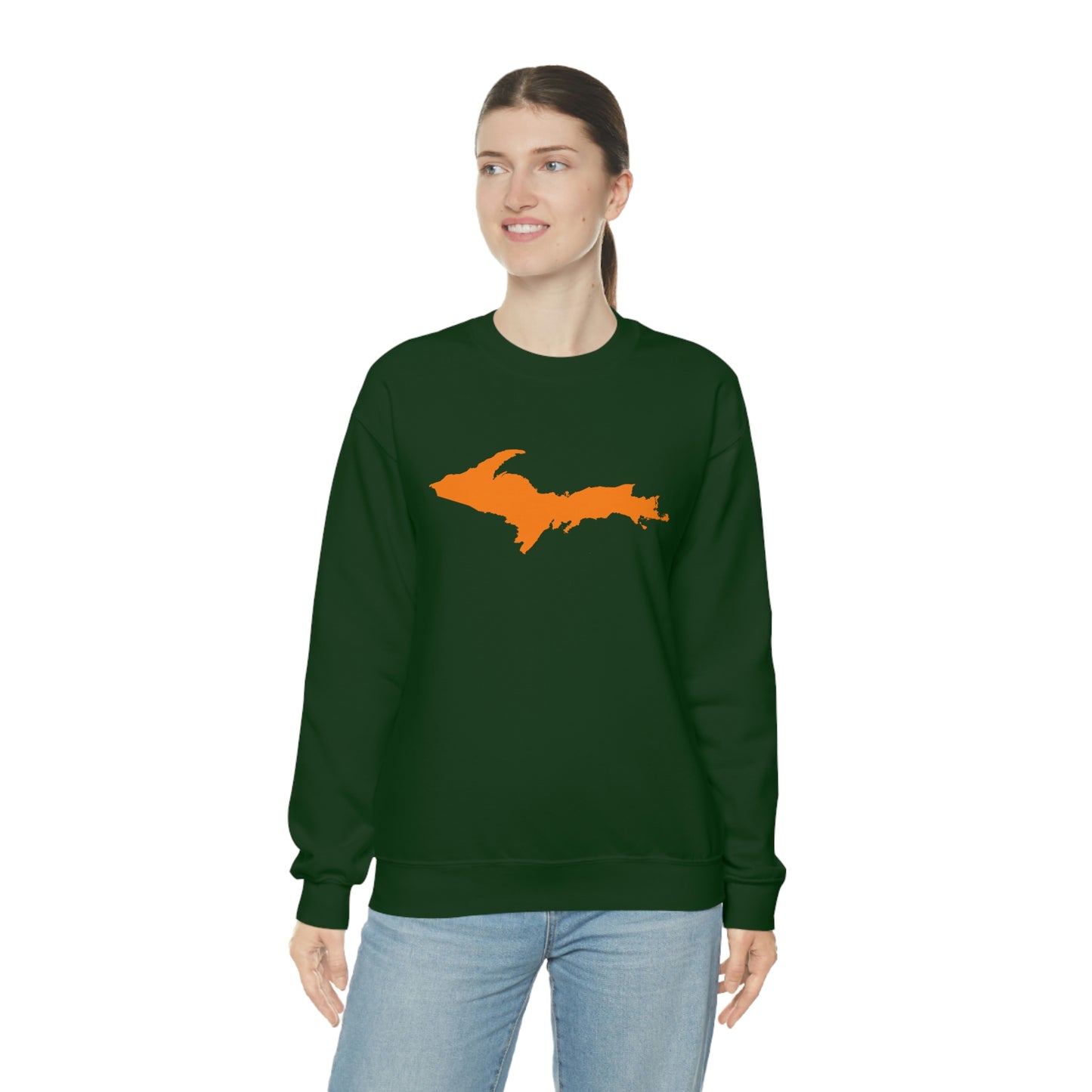 Michigan Upper Peninsula Sweatshirt (w/ Orange UP Outline) | Unisex Standard