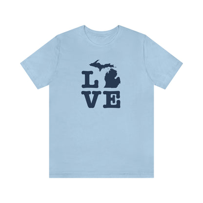 Michigan 'Love' T-Shirt (Typewriter Font) | Unisex Standard Fit