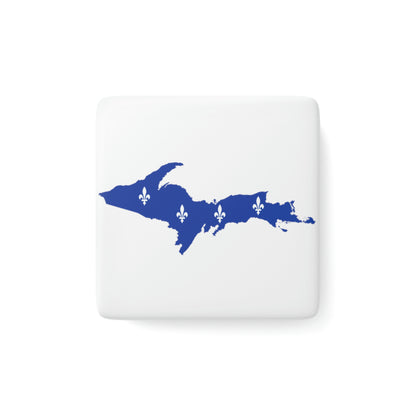 Michigan Upper Peninsula Porcelain Magnet (w/ UP Quebec Flag Outline)