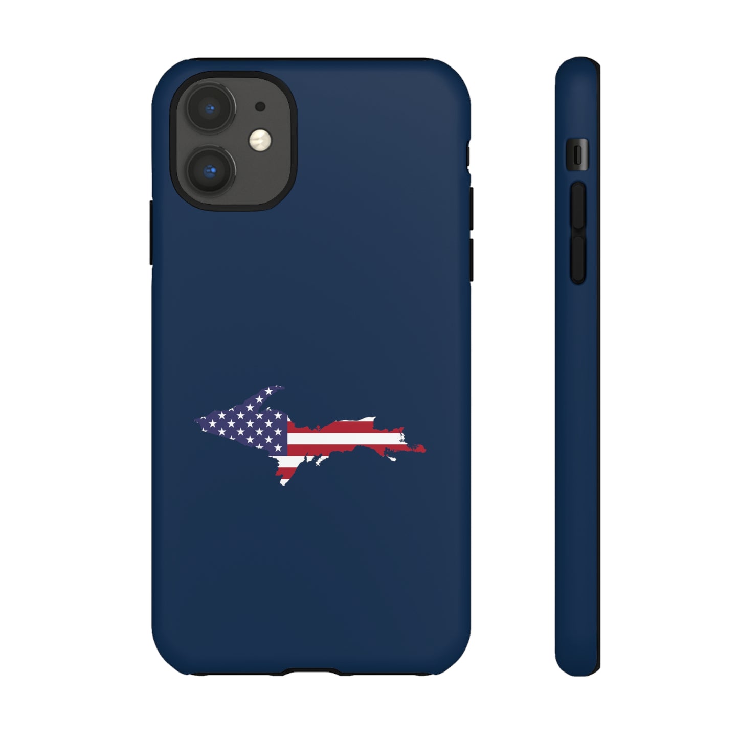 Michigan Upper Peninsula Tough Phone Case (Navy w/ UP USA Outline) | Apple iPhone