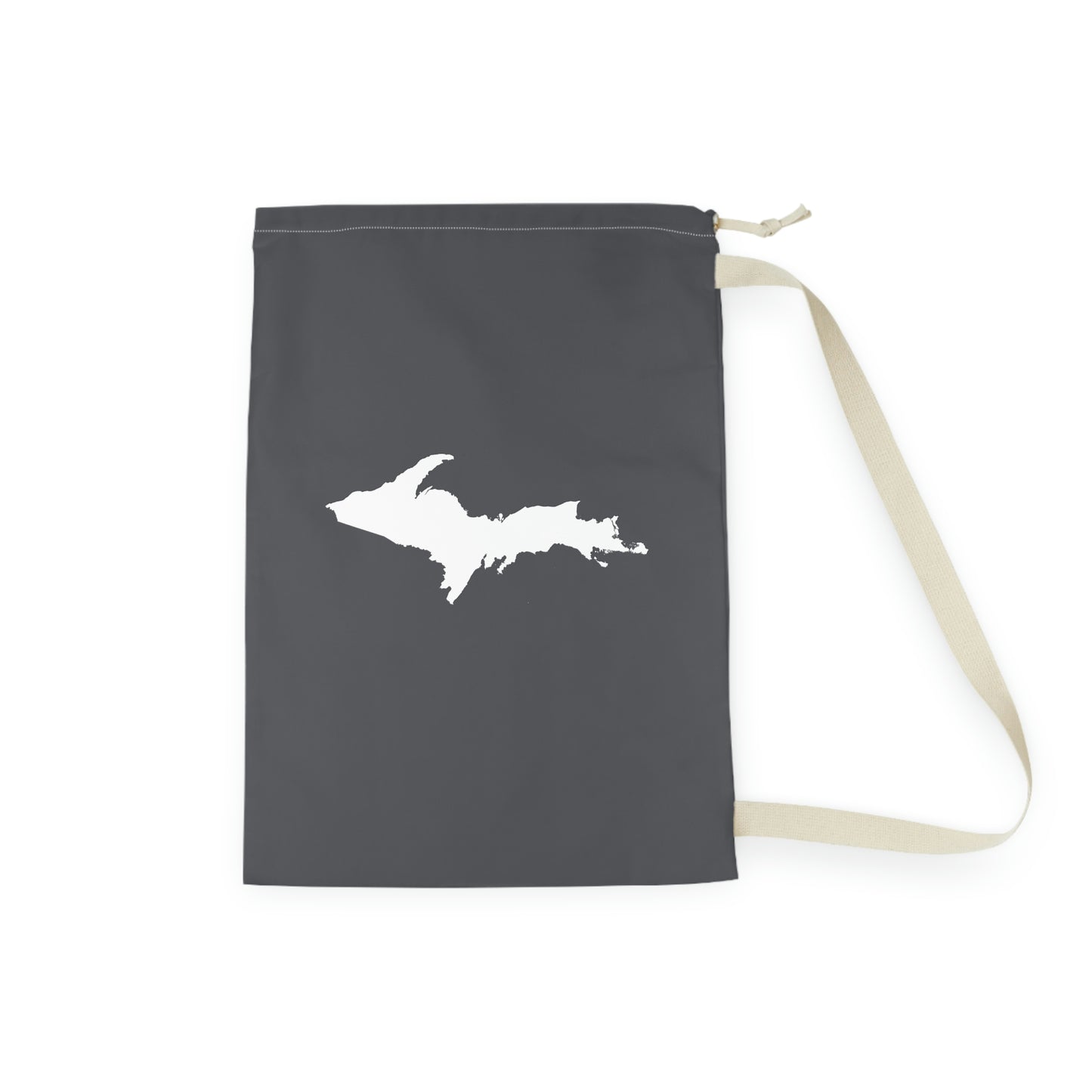 Michigan Upper Peninsula Laundry Bag (Iron Ore Grey w/ UP Outline)