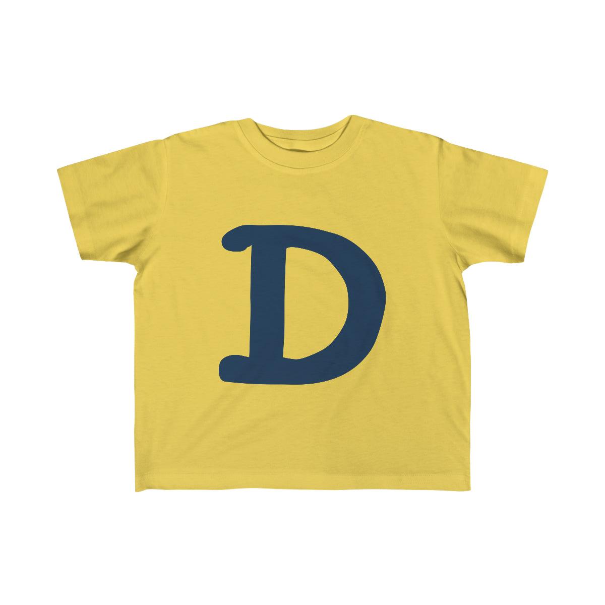 Detroit 'Old French D' T-Shirt  (Full Body Outline) | Toddler Short Sleeve - Circumspice Michigan