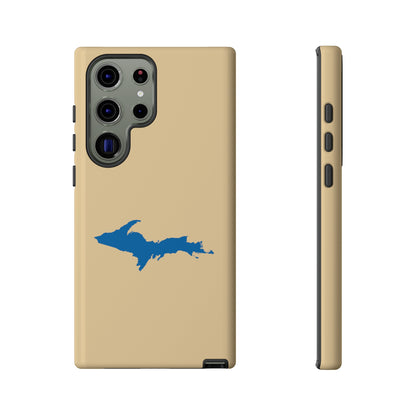 Michigan Upper Peninsula Tough Phone Case (Maple Color w/ Azure UP Outline) | Samsung & Pixel Android