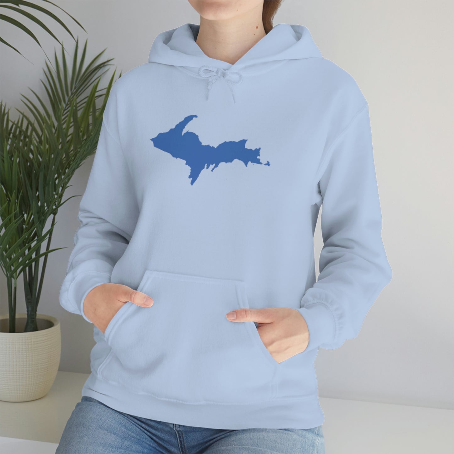 Michigan Upper Peninsula Hoodie (w/ Blue U.P. Outline) | Unisex Standard