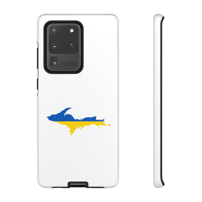 Michigan Upper Peninsula Tough Phone Case (w/ UP Ukraine Flag Outline) | Samsung & Pixel Android