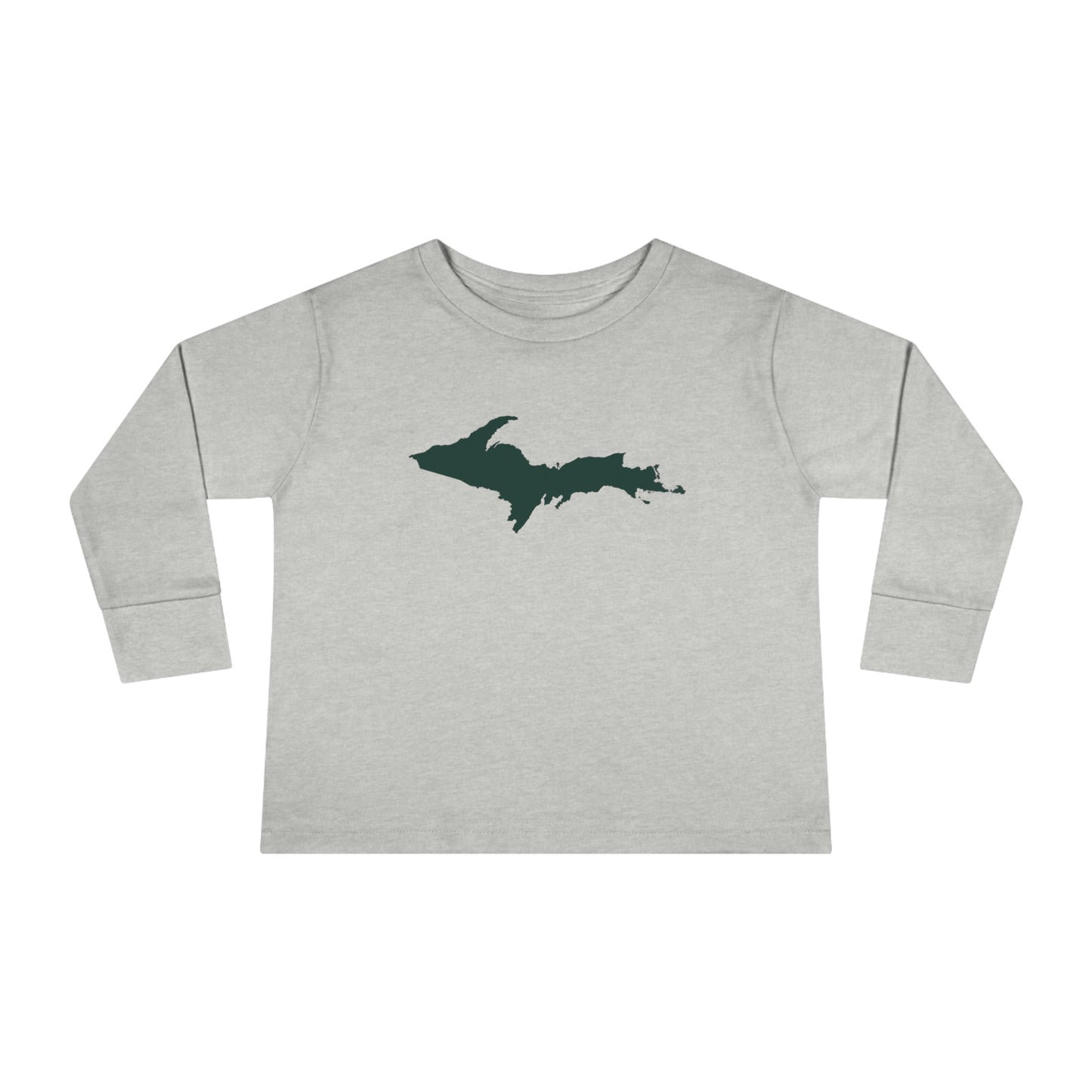 Michigan Upper Peninsula T-Shirt (w/ Green UP Outline) | Toddler Long Sleeve