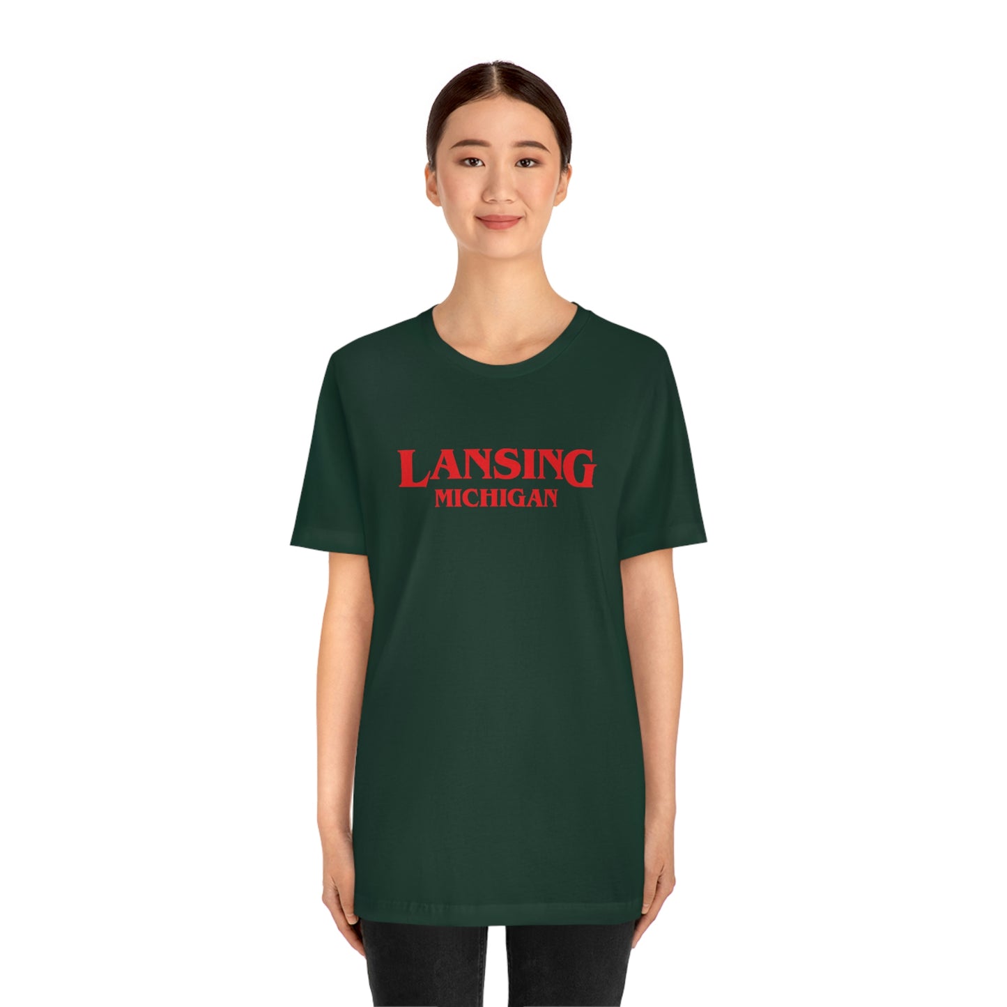 'Lansing Michigan' ' T-Shirt (1980s Drama Parody) | Unisex Standard Fit