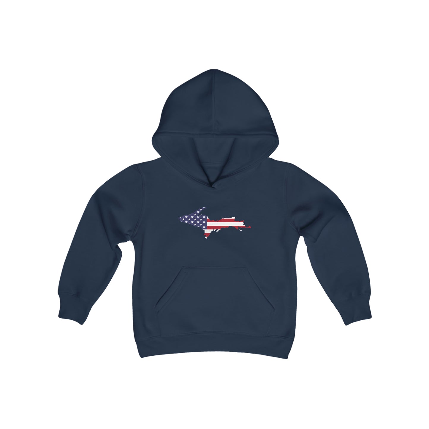 Michigan Upper Peninsula Hoodie (w/ UP USA Flag Outline)| Unisex Youth