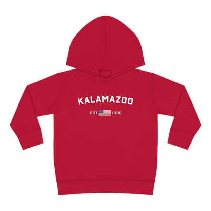 'Kalamazoo EST 1836' Hoodie (w/USA Flag Outline) | Unisex Toddler