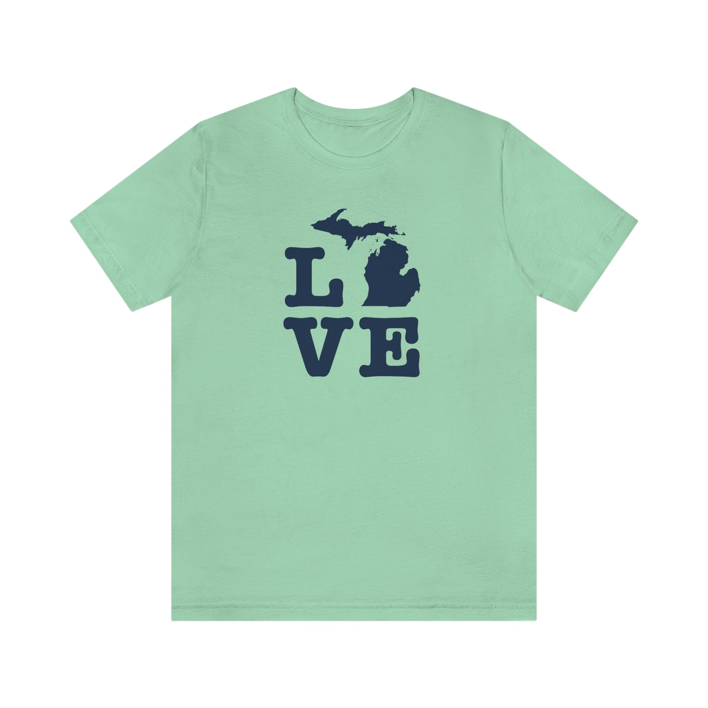 Michigan 'Love' T-Shirt (Typewriter Font) | Unisex Standard Fit