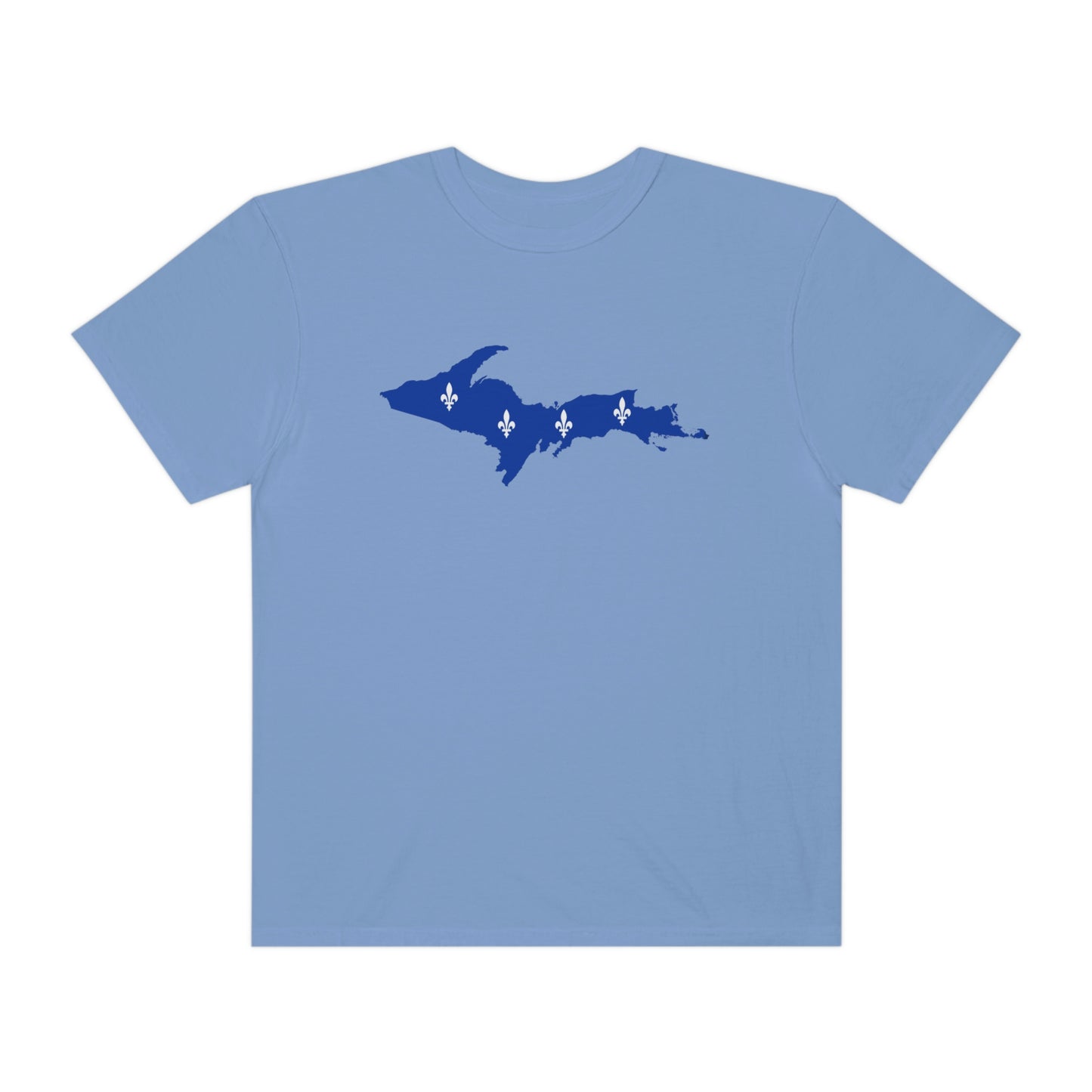 Michigan Upper Peninsula T-Shirt (w/ UP Quebec Flag Outline) | Unisex Garment-Dyed