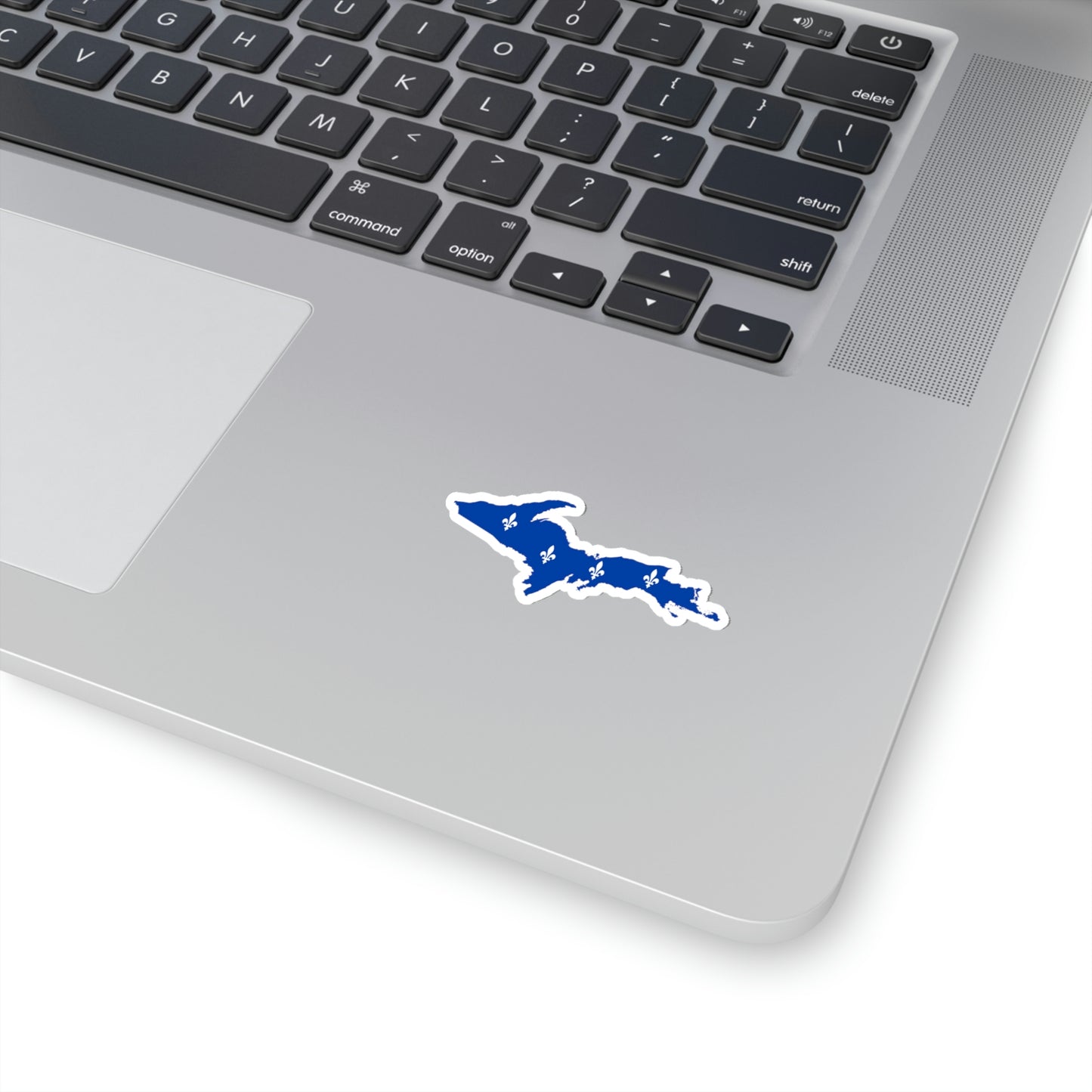 Michigan Upper Peninsula Kiss-Cut Sticker (w/ UP Quebec Flag Outline)