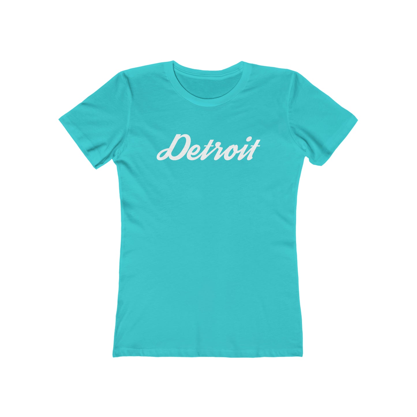 Detroit' T-Shirt (Retro Script Font) | Women's Boyfriend Cut