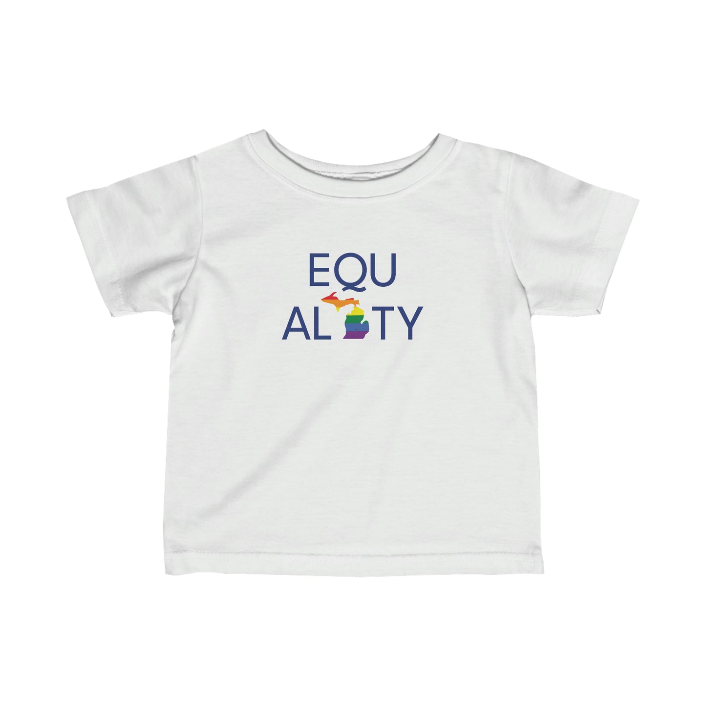 'Equality' T-Shirt (w/ LGTBQ Michigan Outline) |  Infant Short Sleeve