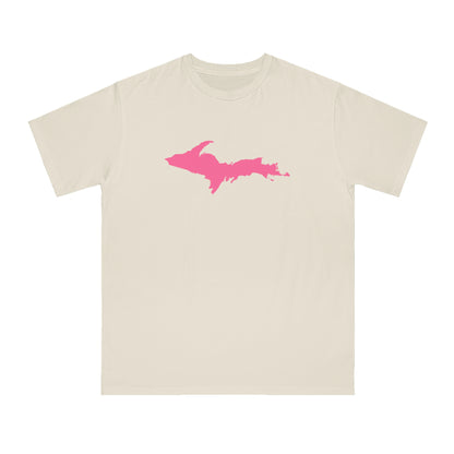 Michigan Upper Peninsula T-Shirt (w/ Pink UP Outline) | Organic Unisex