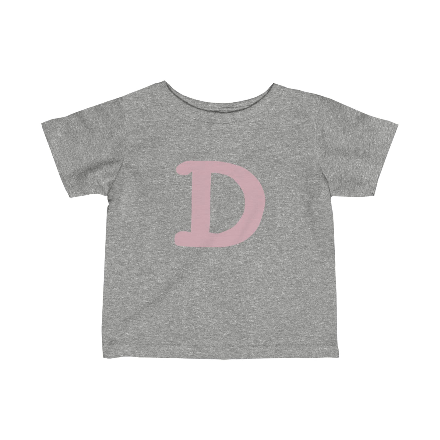 Detroit 'Old French D' T-Shirt (Pink Full Body Outline) |  Infant Short Sleeve