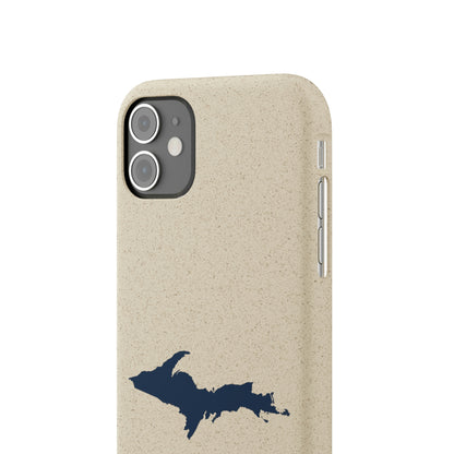 Michigan Upper Peninsula Biodegradable Phone Cases (w/ Navy UP Outline) | Apple iPhone