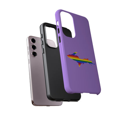 Michigan Upper Peninsula Tough Phone Case (Lavender w/ UP Pride Flag Outline) | Samsung & Pixel Android