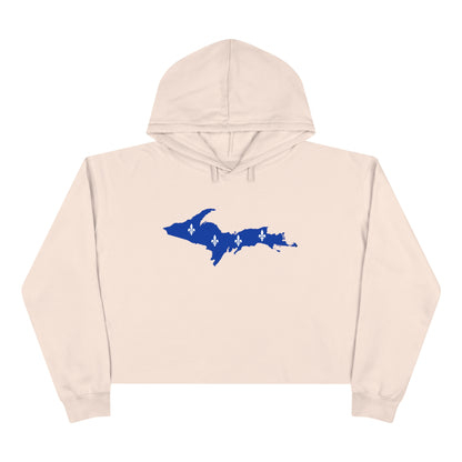 Michigan Upper Peninsula Cropped Hoodie (w/ UP Quebec Flag Outline)