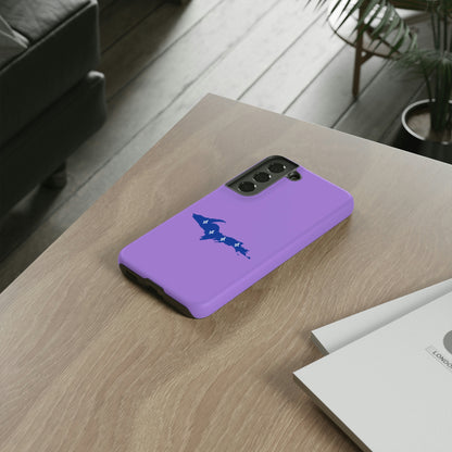 Michigan Upper Peninsula Tough Phone Case (Lavender w/ UP Quebec Flag Outline) | Samsung & Pixel Android