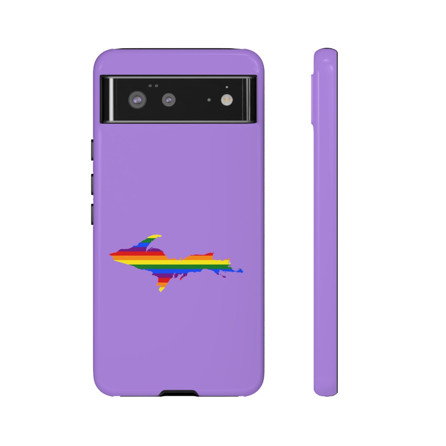 Michigan Upper Peninsula Tough Phone Case (Lavender w/ UP Pride Flag Outline) | Samsung & Pixel Android