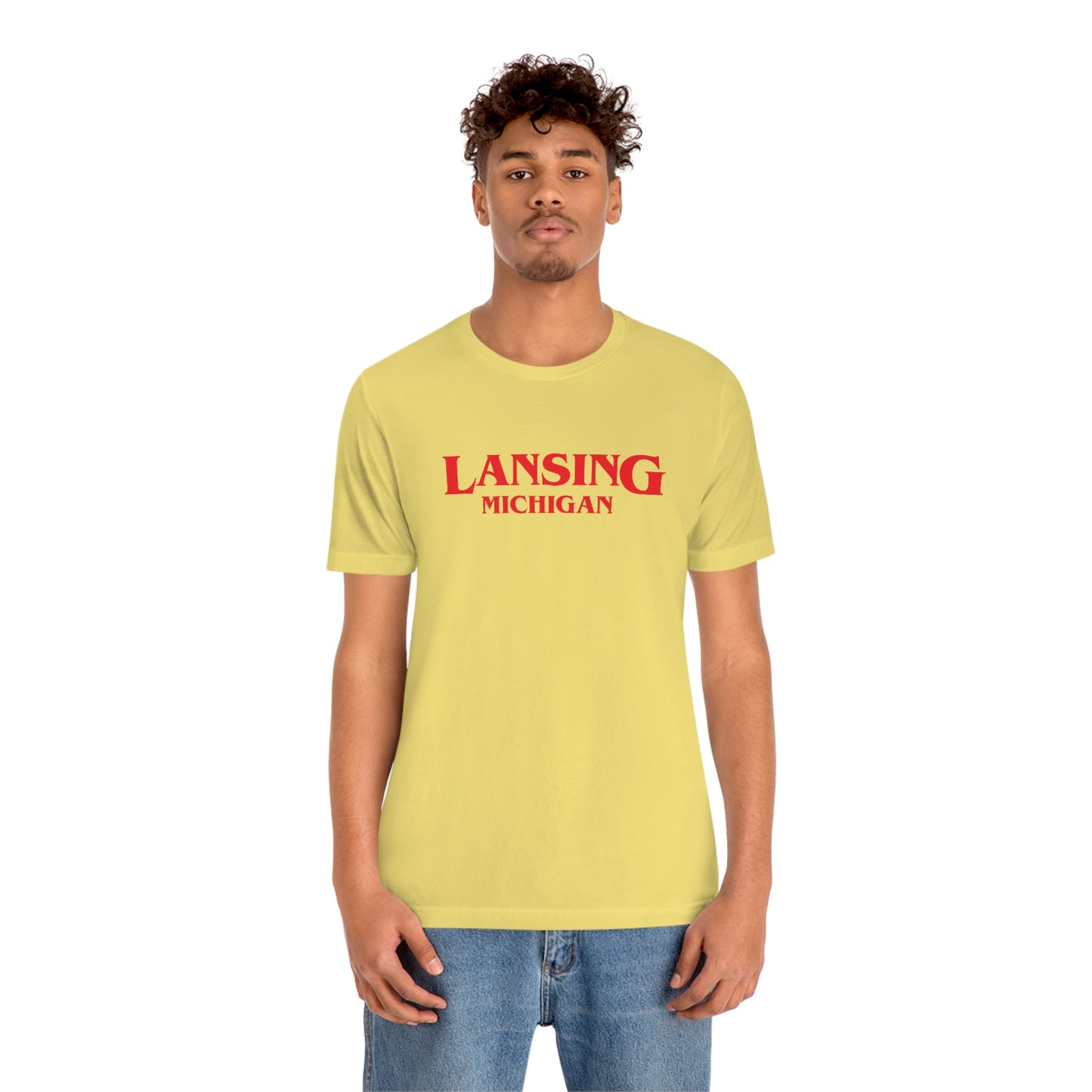 'Lansing Michigan' ' T-Shirt (1980s Drama Parody) | Unisex Standard Fit