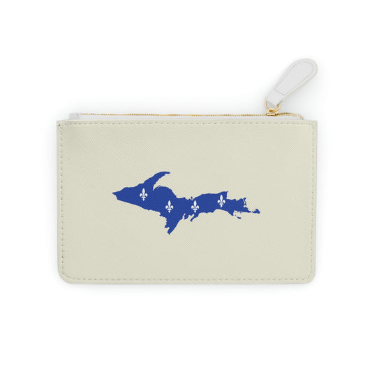 Michigan Upper Peninsula Mini Clutch Bag (Ivory Color w/ UP Quebec Flag Outline)