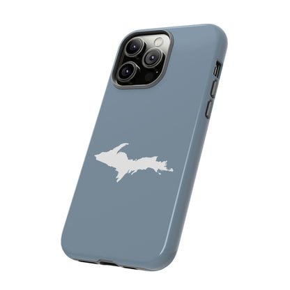 Michigan Upper Peninsula Tough Phone Case (B24 Liberator Grey w/ UP Outline) | Apple iPhone