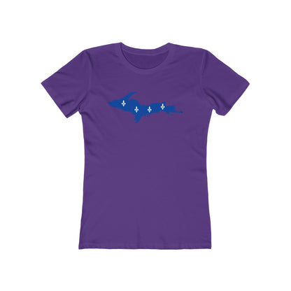 Upper Peninsula T-Shirt (w/ UP Quebec Flag Outline) | Women's Boyfriend Cut