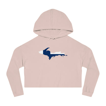 Michigan Upper Peninsula Hoodie (w/ UP Finland Flag Outline) | Lightweight Cropped