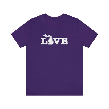 Michigan 'Love' T-Shirt (Typewriter Font) | Unisex Standard Fit