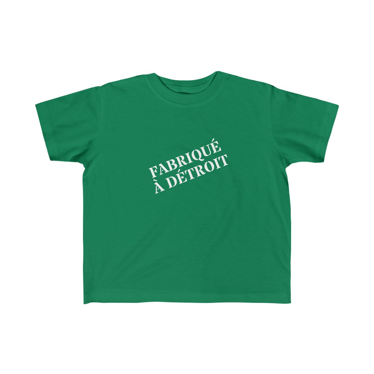 'Fabriqué à Détroit' T-Shirt | Toddler Short Sleeve - Circumspice Michigan